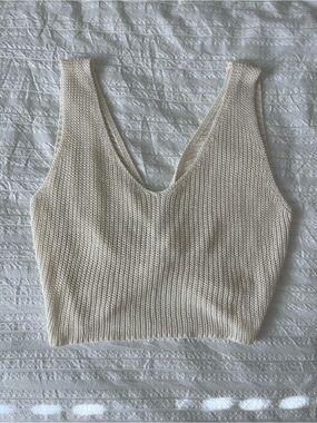 crochet knit tank top